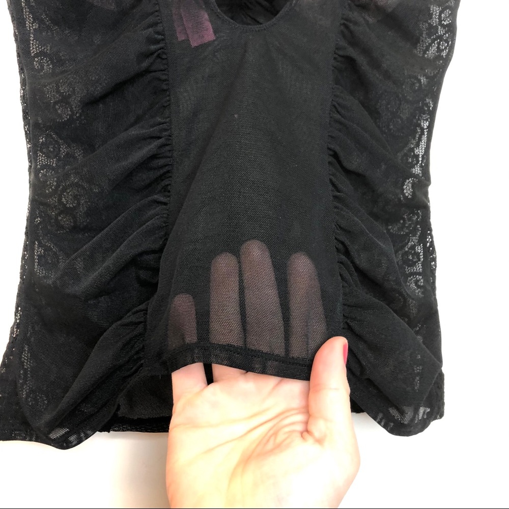 Vintage Betsey Johnson Rose Mesh Lace Corset Bra M - Picture 13 of 14